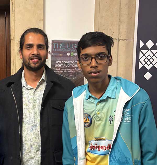 Ratheesh with R Praggnanandhaa